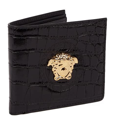 versace mens leather wallet|Versace signature for men.